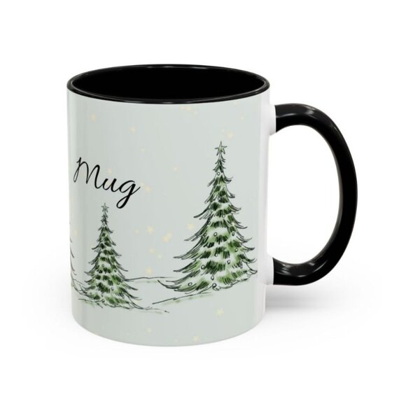 Personalized Name Fall Holiday Garden Christmas Tree Mug - Custom Design - Picture 3 of 4